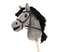 QHP Briglia senza morso Hobby Horse - adatta per cavalli HKM - nero
