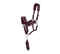 QHP Capezza And Lead Dolci in Size: Pony (EU). - Rosso-Argento - Pony