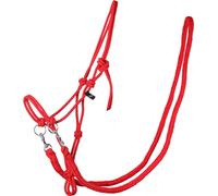 QHP Cavezza in Corda con Redini, Rosso - Shetty