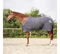 QHP Coperta in Pile con Decorazione, Grigio/Argento - 120 cm