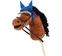 QHP Cuffietta Antimosche per Hobby horse - Blu cobalto