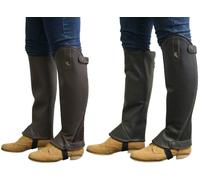 QHP Leder-Chaps Reitchaps Tempo Beinchaps Stiefel-Schaft Bambini/Adulto
