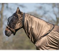 QHP Maschera Eczema Anti-Mosche con Orecchie, Marrone - XL