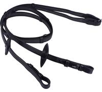 QHP Redini Antiscivolo con Stopper in Pelle, Nero - Pony