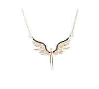 QHQQXN Accessori per Ragazze Ciondolo Angelo Custode in Argento Sterling 925, collane con Ciondolo Ali d'Angelo per Gioielli da Donna - Collana con Angelo Custode, Collana con Angelo per Ragazze,