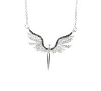 QHQQXN Accessori per Ragazze Ciondolo Angelo Custode in Argento Sterling 925, collane con Ciondolo Ali d'Angelo per Gioielli da Donna - Collana con Angelo Custode, Collana con Angelo per Ragazze,
