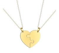 QHQQXN Accessori per Ragazze Collana con Pezzi di Puzzle in Argento Sterling 925 per Donne e Uomini, Collana con Ciondolo Puzzle a Cuore d'Amore 2/3/4/5/6 Pezzi, Collana con Puzzle Millennium,
