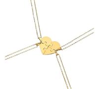 QHQQXN Accessori per Ragazze Collana con Pezzi di Puzzle in Argento Sterling 925 per Donne e Uomini, Collana con Ciondolo Puzzle a Cuore d'Amore 2/3/4/5/6 Pezzi, Collana con Puzzle Millennium,