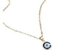 QHQQXN Accessori per Ragazze Collana del malocchio per Donne e Ragazze, Collana in Argento Sterling 925 con Ciondolo malocchio Blu del Mare Profondo Collana Girocollo con Occhio Blu Turco in Vetro,