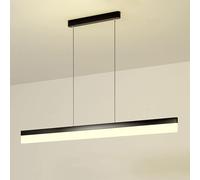 QHQQXN Black Long Hanging Lighting Aluminum Alloy Linear Pendant Light with Acrylic Shade Suspension Lamp Modern LED Strip Drop Lights,Chandelier LWX