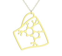 QHQQXN Collana Argento Sterling 925 per Donne e Uomini, collane di molecole Collana di Formula Chimica, biochimica Biochimica Ciondolo Serotonina Dopamina Collana di Caffeina