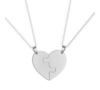 QHQQXN HHRLCH Collana con Pezzi Puzzle in Argento Sterling 925 per Donna Uomo, Collana con Ciondolo Puzzle a Cuore d'Amore 2/3/4/5/6 Pezzi, Collana Puzzle Millennium, Collana con Pezzi Puzzle per