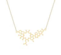 QHQQXN HHRLCH Collana in Argento Sterling 925 con Serotonina per Donne Uomini Collane con Molecola di Dopamina Formula Chimica Collana del Dna Struttura della Serotonina Formula Ciondolo Girocollo