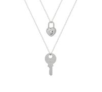 QHQQXN HHRLCH Simpatica Collana con Lucchetto Piccolo in Argento Sterling 925 per Donna, Collana con Lucchetto Minimalista in Giallo 18 carati - Collana con Lucchetto e Chiave Punk Chic per Coppie,