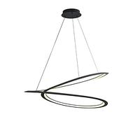 QHQQXN Lampadario LED Creativo Nordico Nero,Moderno Semplice Anello di Illuminazione a Sospensione Plafoniere Industriali Regolabili per Soggiorno Sala da Pranzo Camera da Letto-Bianco 60 * 150cm