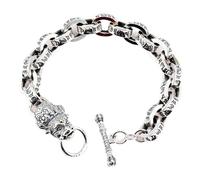 QHQQXN MOCHAMIK Sei Parole, Uomini e Donne Personalizzati in Stile Etnico in Argento Sterling Coraggioso