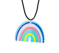 QHQQXN NBYGSC Collana Arcobaleno in Argento Sterling 925 per Donne e Uomini, Collana Arcobaleno Colorato Catena di Corda in Pelle Collana con Pendente Arcobaleno Nuvola Carina, Collana con Ponte
