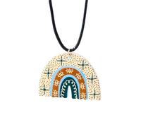 QHQQXN NBYGSC Collana Arcobaleno in Argento Sterling 925 per Donne e Uomini, Collana Arcobaleno Colorato Catena di Corda in Pelle Collana con Pendente Arcobaleno Nuvola Carina, Collana con Ponte