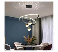QHQQXN Nordic Home Decor Dining Room Pendant Lamp Lights Indoor Lighting Ceiling Hanging Light Chandelier Lamps for Living(RC Remote dimming,Black 3R 20 40 60) LWX