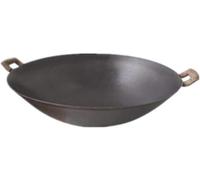 QHQQXN Pentola in ghisa a Doppio Orecchio Calibro 34 60 cm Forno a Gas Fatto a Mano Ferro Rivestito in Wok Antiaderente (36 cm)