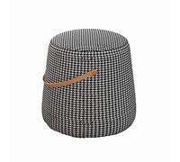 QHQQXN Round Foot Stool Ottoman with Handle for Living Room Bedroom Wooden Foot Stool Under Desk Shoes Changing Stool Jade Green 30cm*29cm*25cm