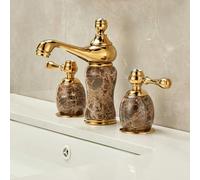 QHQQXN Rubinetti a 3 Fori per lavabo, BasinTap Rubinetto Miscelatore Vintage in Oro Rosa Caldo e Freddo per lavabo da Bagno-C Rubinetti per la casa