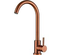 QHQQXN Rubinetto Acqua Calda e Fredda Miscelatore Accessori da Cucina Rubinetto da Cucina Trafilatura in Acciaio Inossidabile Colore Dorato, Oro Rosa 2