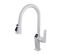 QHQQXN Rubinetto con Display Digitale ZR98US - Doppio Comando Caldo/Freddo, Estraibile, Rotazione, Installazione Semplice per lavello della Cucina, Ideale per l'uso Domestico