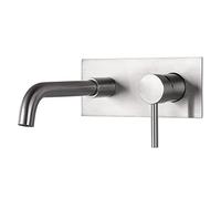 QHQQXN Rubinetto per lavabo a Scomparsa in Acciaio Inossidabile 304, miscelatori per lavabo a Parete, Miscelatore per lavabo Rubinetto per Bagno, Set di rubinetti per Acqua Calda e Fredda per Uso