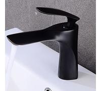 QHQQXN Rubinetto per mobiletto del bagno antico nero, rubinetto per lavabo da bagno, rubinetto per lavabo da bagno con leva monocomando e monoforo, miscelatore per lavabo, rubinetto per lavabo caldo e