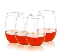 QHYK 4PCS Bicchieri Premium di bevande un vino, Reusable - infrangibile - BPA free di plastica, per feste, matrimoni, campeggio, pic-nic, Garden & esterna - 453ml