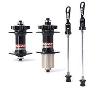 QHYRZE Anteriore E Posteriore Hub Set 100mm 135mm Mozzo Freno A Disco Bicicletta 32/36 Fori Cuscinetto Sigillato Mozzi per Bicicletta per 8 9 10 11 velocità(Black,32H)