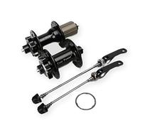 QHYRZE MTB Mozzo per Bicicletta 24/28/32 Fori Anteriore 100mm Posteriore 135mm Mozzi Bici 8 9 10 11 velocità per Mountain Bike Freno A Disco Sgancio Rapido Mozzo(Black,24H)