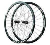 QHYRZE Set di Ruote Bici da Strada Gravel 700C Blocco Centrale Freno A Disco Ruota Sgancio Rapido Anteriore 9 * 100mm Posteriore 10 * 135mm 28H Cerchio, per Cassetta 7-12s(700c Black)
