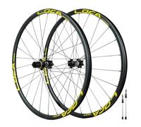 QHYRZE Set di Ruote Bici da Strada Gravel 700C Cerchio Bici 24H Ruota Freno A Disco Sgancio Rapido Anteriore 100mm Posteriore 135mm 360 Scatti Mozzo Straight Pull, per Cassetta 7-12s(700c Gold)