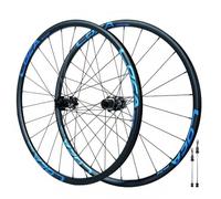 QHYRZE Set di Ruote Bici da Strada Gravel 700C Cerchio Bici 24H Ruota Freno A Disco Sgancio Rapido Anteriore 100mm Posteriore 135mm 360 Scatti Mozzo Straight Pull, per Cassetta 7-12s(700c Blue)
