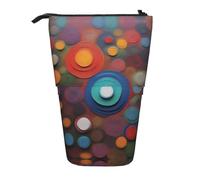 QHZLY Artistic Wonder - Astuccio regolabile con cerniera, portatile, grande capacità, per cancelleria