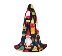 QHZLY Babbo Natale con un cappello lungo mantello con cappuccio M per adolescenti mantello lungo cosplay costume da palco in maschera Comic-Con Carnevale gioco di ruolo