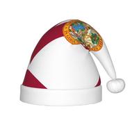 QHZLY Bandiera della Florida Holiday Santa Hat per bambini poliestere soffice Trim Cap accessorio costume