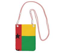 QHZLY Borsa a tracolla per cellulare, con bandiera della Guinea-Bissau, nera, con tracolla regolabile, da donna, alla moda, comoda, rosa, Taglia unica
