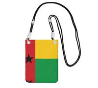 QHZLY Borsa a tracolla per cellulare, con bandiera della Guinea-Bissau, nera, con tracolla regolabile, da donna, alla moda, comoda, Nero , Taglia unica