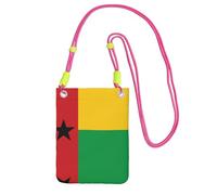 QHZLY Borsa a tracolla per cellulare, con bandiera della Guinea-Bissau, nera, con tracolla regolabile, da donna, alla moda, comoda, Fucsia, Taglia unica