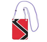 QHZLY Borsa a tracolla per cellulare con bandiera di Trinidad e Tobago, nera, con tracolla regolabile, da donna, alla moda, comoda, Viola, Taglia unica
