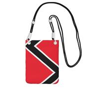 QHZLY Borsa a tracolla per cellulare con bandiera di Trinidad e Tobago, nera, con tracolla regolabile, da donna, alla moda, comoda, Nero , Taglia unica