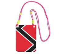 QHZLY Borsa a tracolla per cellulare con bandiera di Trinidad e Tobago, nera, con tracolla regolabile, da donna, alla moda, comoda, Fucsia, Taglia unica