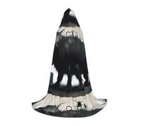QHZLY CreepyCreatures Mantello con cappuccio M per adolescenti Mantello lungo Cosplay Masquerade Stage Costume Comic-Con Carnevale Gioco di ruolo