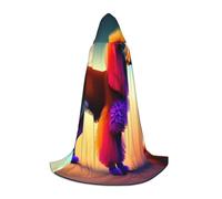 QHZLY Cucciolo in attesa di andare a casa mantello con cappuccio S per adolescenti mantello lungo Cosplay costume da palco in maschera Comic-Con Carnevale gioco di ruolo