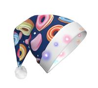 QHZLY Fancy Sweets - Cappello natalizio con luci a LED, per adulti, con decorazione a LED