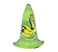 QHZLY Green Duck - Mantello con cappuccio M per adolescenti, mantello lungo, per cosplay, feste in maschera, costume da comic-con, carnevale, gioco di ruolo