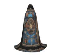 QHZLY Holy Visions Mantello con cappuccio S per adolescenti Mantello lungo Cosplay Masquerade Stage Costume Comic-Con Carnevale Gioco di ruolo